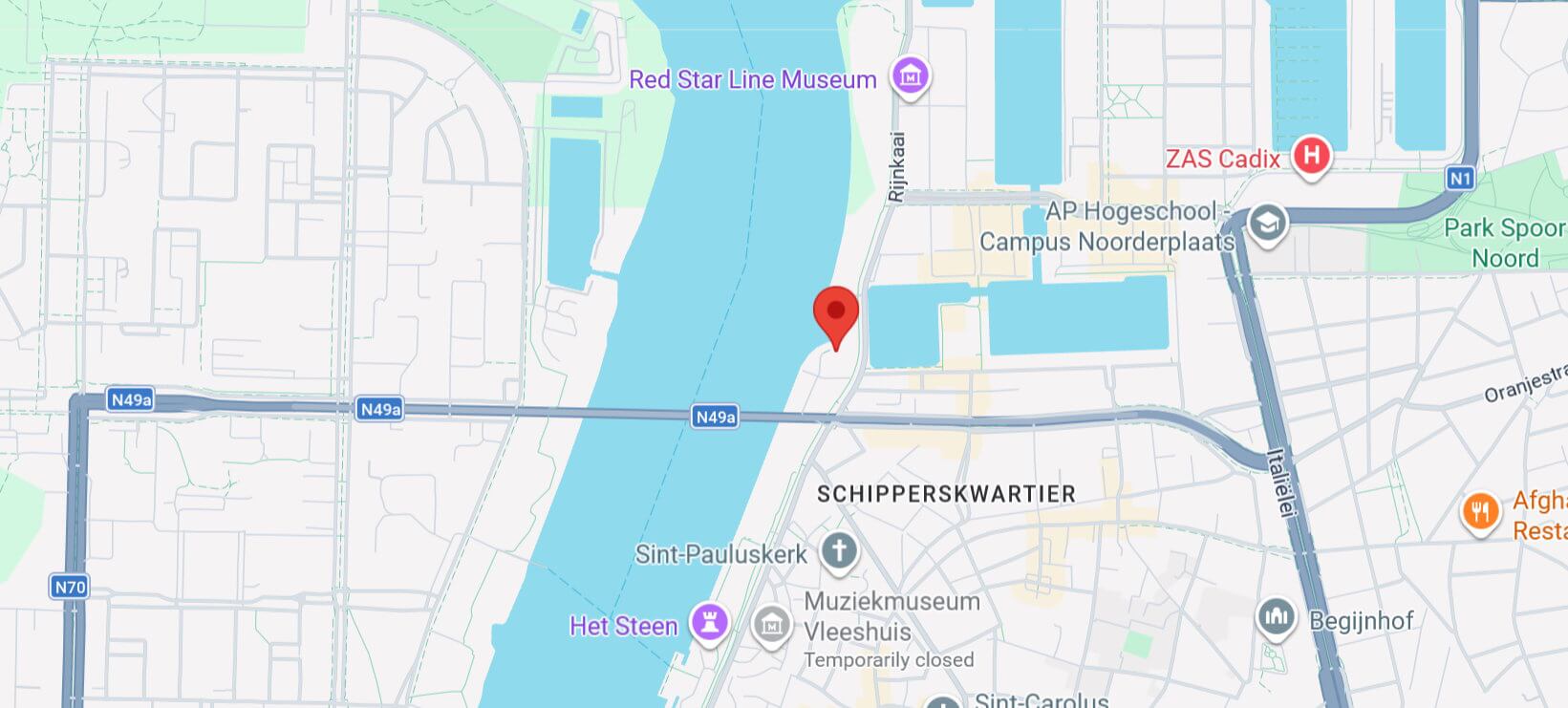 Antwerp meeting point map